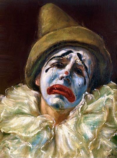 Original Oil Painting of Sad Colorful Clown Painting Art & Collectibles ...