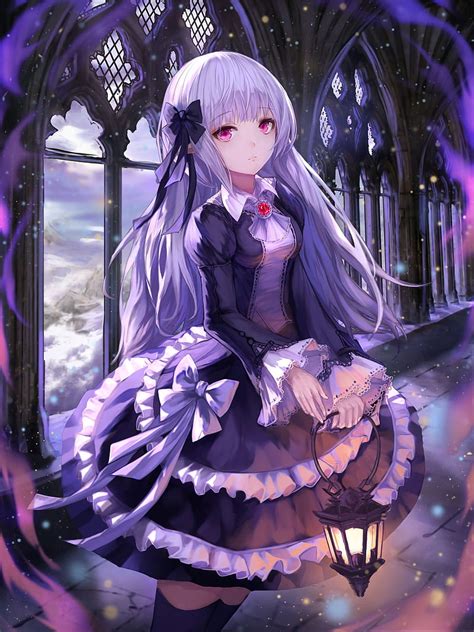 Gothic Lolita, purple, goth, anime, HD phone wallpaper | Peakpx