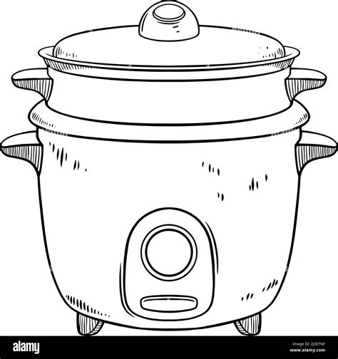 Rice Cooker Clipart Black And White
