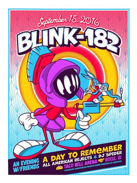 Blink-182 Poster by Angryblue | Blink 182 poster, Rock poster design, Rock poster art