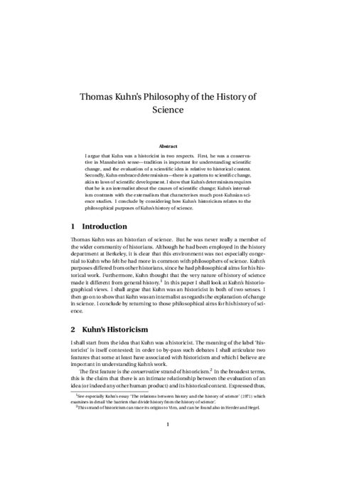 (PDF) The philosophy of history of science of Thomas Kuhn | Alexander Bird - Academia.edu