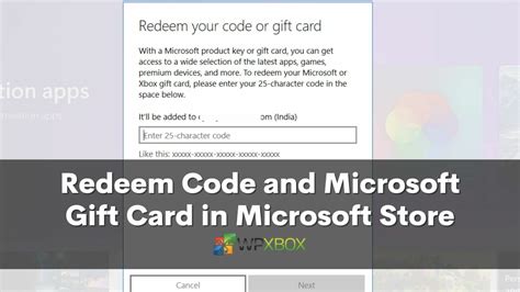 Redeem Code & Microsoft Gift Card in Microsoft Store (Windows)