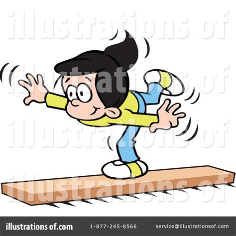 Balance Beam Clipart #1048882 - Illustration by Johnny Sajem