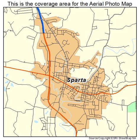 Aerial Photography Map of Sparta, TN Tennessee