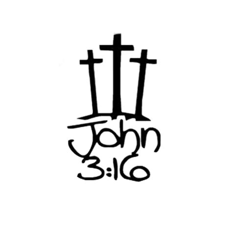 7.7CM*12.2CM 3 Crosses With John 3:16 Christian Jesus Car Stickers Car Styling And Accessories ...