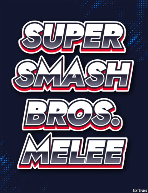 Super Smash Bros. Melee Text Effect and Logo Design Videogame