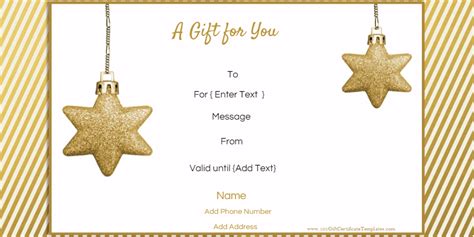 Free Editable Christmas Gift Certificate Template | 23 Designs ...