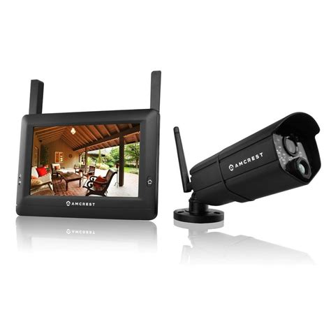 Amcrest WLD895 720P 4CH 7-Inch Video Surveillance System With One HD Wireless Bullet IP66 ...