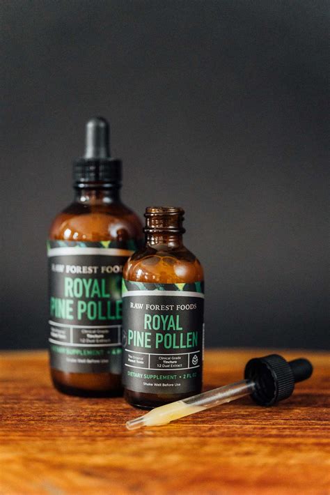 Royal Pine Pollen Tincture 4 Ounce » Pro-androgenic » Made with RAW Pine Pollen » RAW Forest Foods