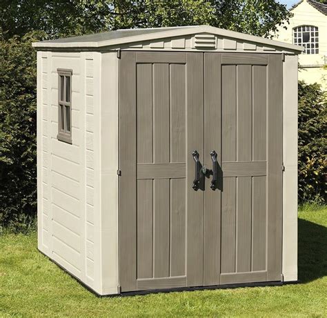 Keter Factor Resin Outdoor Garden Storage Shed 6 x 6 Feet - Beige ...