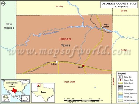 Oldham County Map | Map of Oldham County, Texas