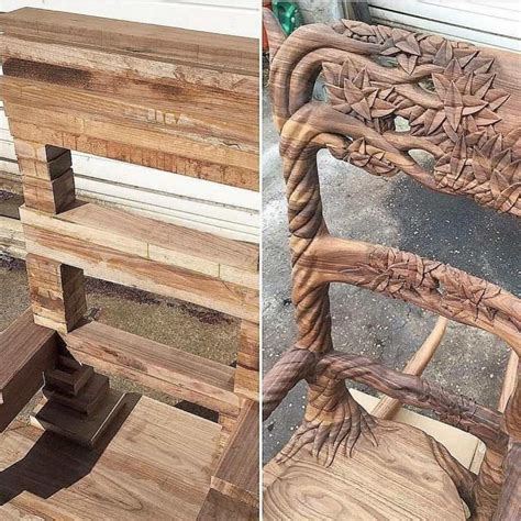 Before and after | Wood, Woodworking