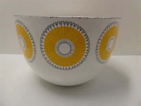 VINTAGE KAJ FRANCK Sunflowers Arabia Enamel Finel Bowl Scandinavian Mid Century $139.00 ...