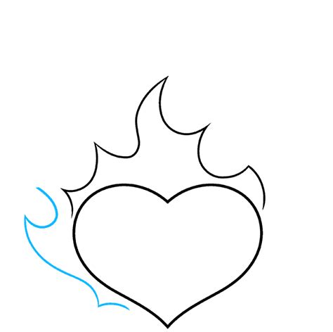 How to Draw a Heart on Fire - Really Easy Drawing Tutorial