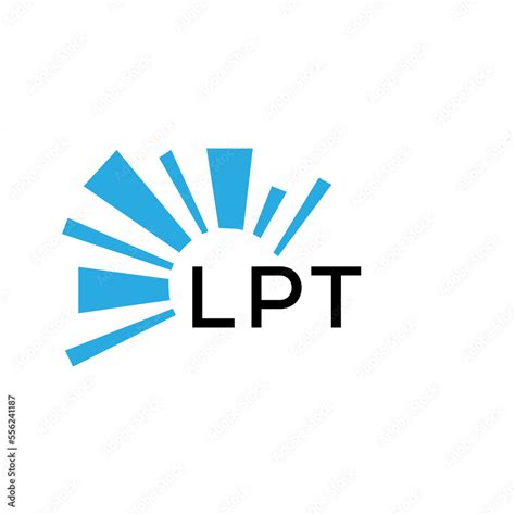 LPT letter logo. LPT blue image on white background and black letter. LPT technology Monogram ...