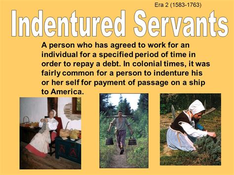 Indentured Servants Working