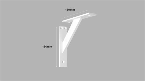 Pair of MODERN ALUMINUM Shelf Brackets Support Decorative Corner Modern Aluminium Shelf Bracket ...