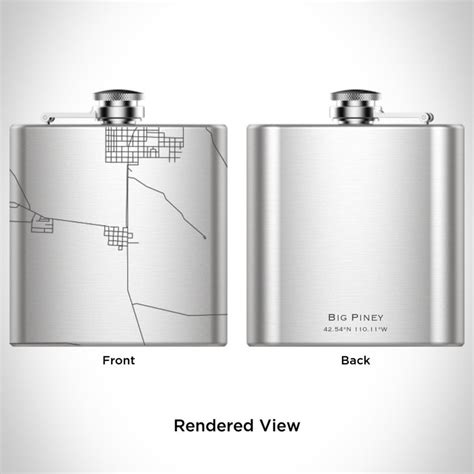 Big Piney - Wyoming Engraved Map Hip Flask — JACE Maps