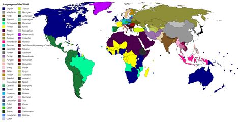 Language Map, Most Common, World Map, Diagram, Country, Art, Maps ...