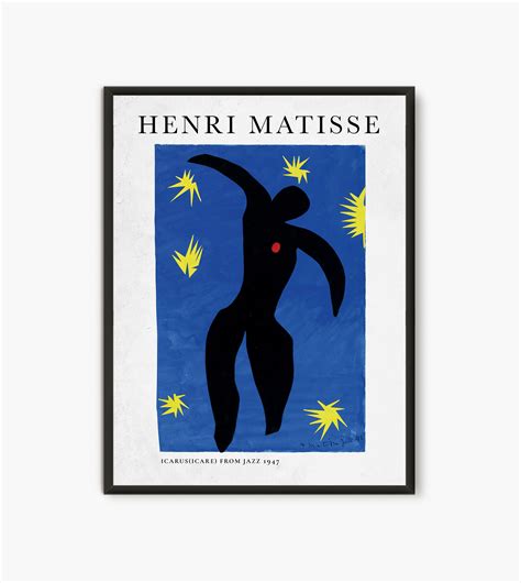 Henri Matisse Icarus Exhibition Poster Henri Matisse Jazz Cut | Etsy Canada