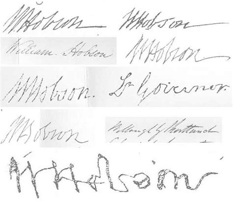 Hobson's Signatures