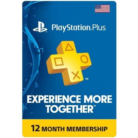 PlayStation Plus 12 Months Membership Card (US)