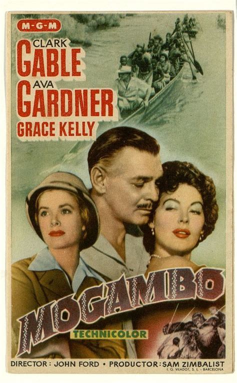 COLECCIÓN DE CARTELES ANTIGUOS DE CINE- Mogambo 1953, Con Clark Gable ...