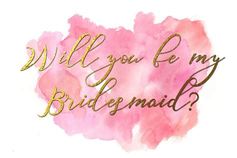 Will You Be My Bridesmaid Template