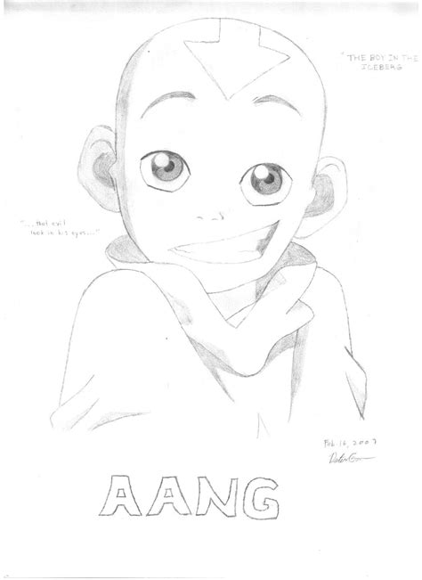 Avatar - Aang Sketch by petergao on DeviantArt