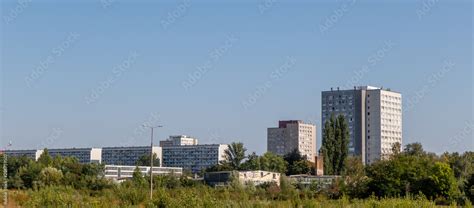 Typical modernized residential buildings in Leipzig city center with ...