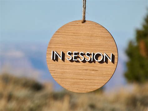 Rustic In Session Sign / Wooden Business In | Etsy