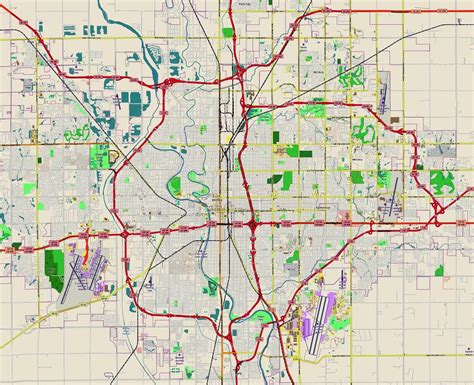 Wichita, Kansas Map