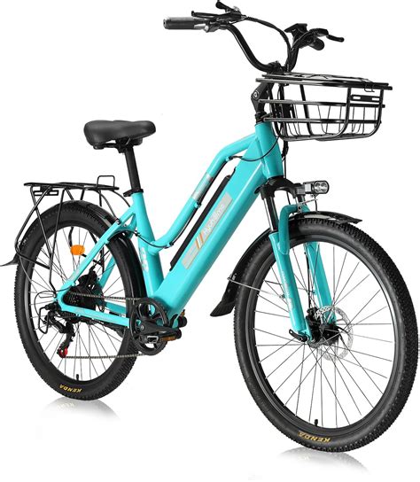 Hyuhome 26" Electric Bikes for Women Adults, 36V E-Bike with Removable Lithium-Ion Battery ...