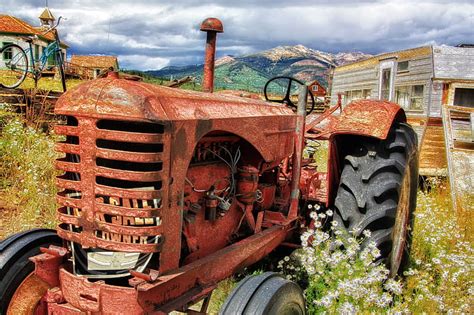 Royalty-Free photo: Brown and black tractor | PickPik