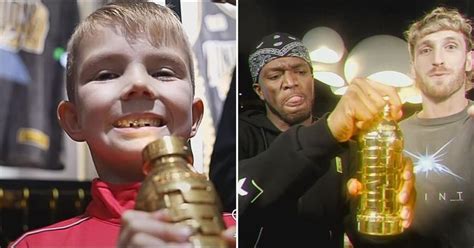 Young boy gets solid gold worth $500K for winning Logan Paul & KSI's 'Golden Prime' challenge ...