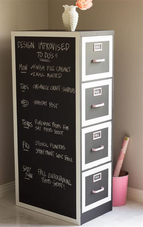 Fresh Filing Cabinet Makeover | DIYIdeaCenter.com