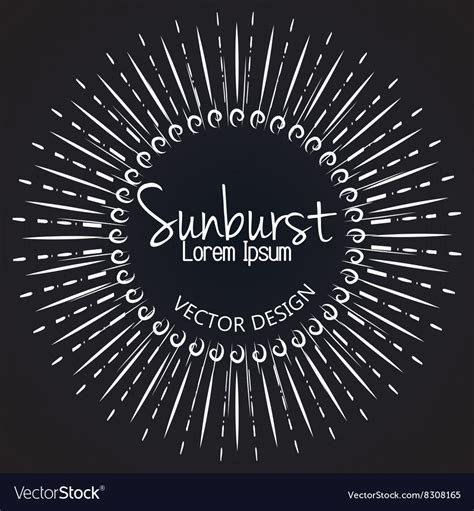 Sunburst pattern design Royalty Free Vector Image