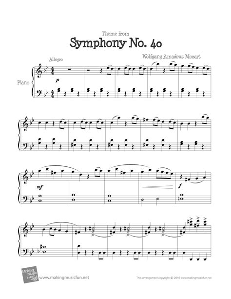 Mozart-Symphony No. 40 Sheet Music pdf, - Free Score Download ★