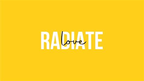 Premium Photo | Radiate Love Yellow Background Quote