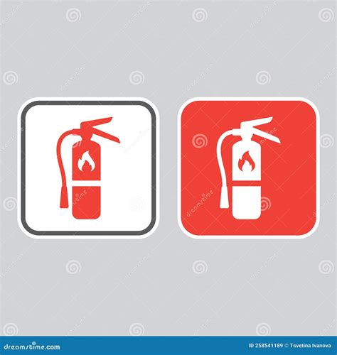 Fire Extinguisher Vector Label Stock Vector - Illustration of sticker ...