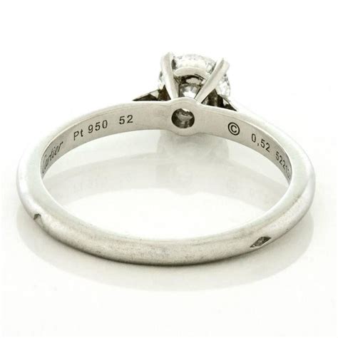 Cartier Diamond Platinum Engagement Ring at 1stdibs