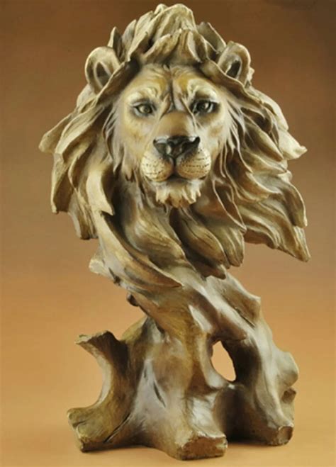 Lion Home Furnishing jewelry crafts decoration imitating wood carving lion sculpture souvenirs ...