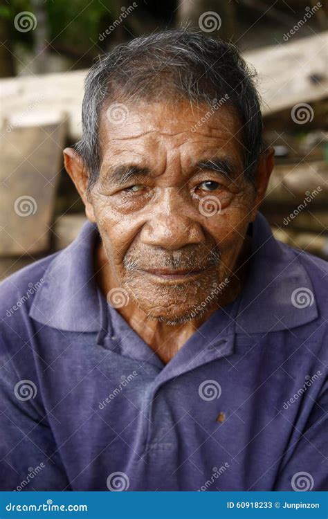 Portrait of an Old Filipino Man Editorial Stock Photo - Image of ...