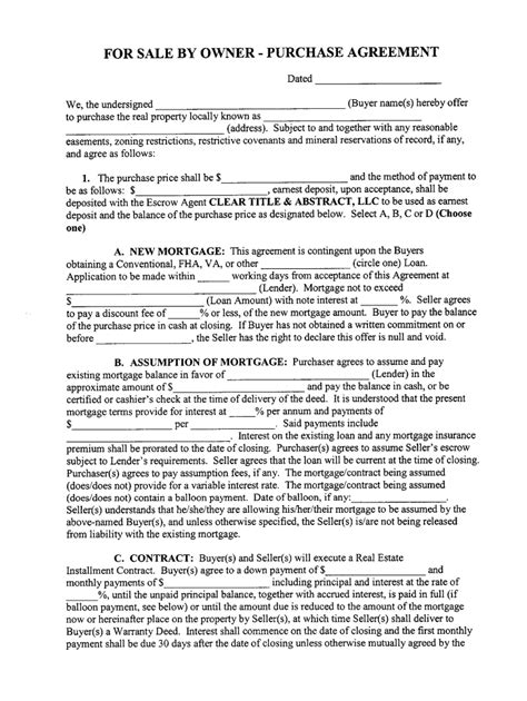 Deposit agreement of purchase and sale template: Fill out & sign online ...