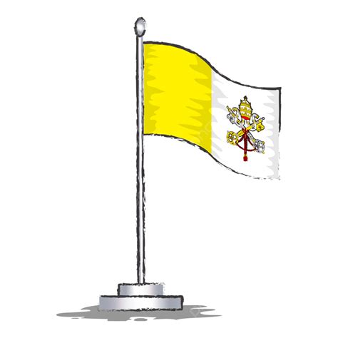 Vatican City Flag Vector Illustration, Vatican City Flag, Symbol, Vatican PNG and Vector with ...