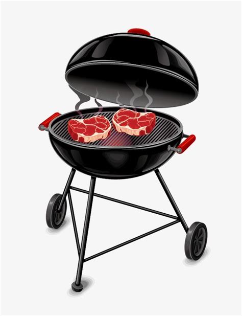 Barbecue Grill White Transparent, Creative Black Barbecue Grill, Black ...