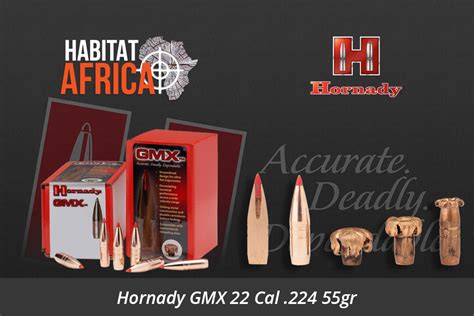 Hornady GMX 22 Cal 224 55gr Bullets 50pts - Habitat Africa | Gun Shop