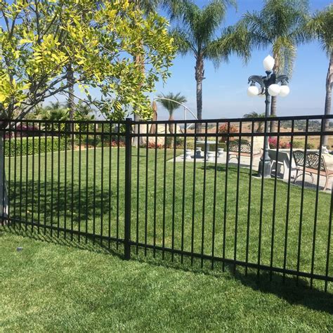 US Door and Fence Pro Series 4.84 ft. H x 7.67 ft. W Black Steel Adjustable Fence Panel ...