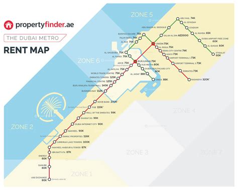 The Dubai Metro rent map: The cost of renting a 1BR near a Metro station - Property Finder Blog UAE