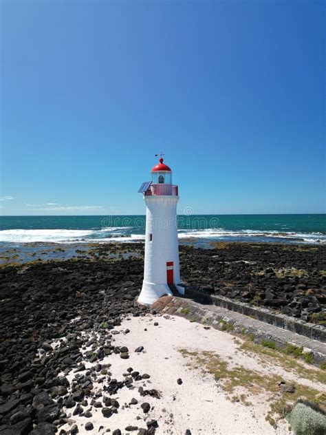 Aerial View of Port Fairy Lighthouse on Griffiths Island Editorial ...